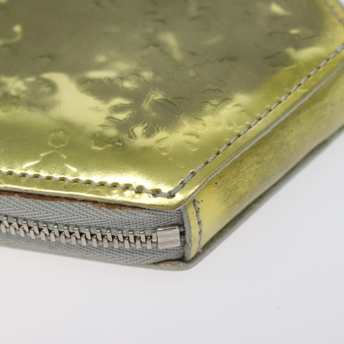 LOUIS VUITTON Vernis Porte Monnaie Flocon Coin Purse Argent M58215 Auth 131564