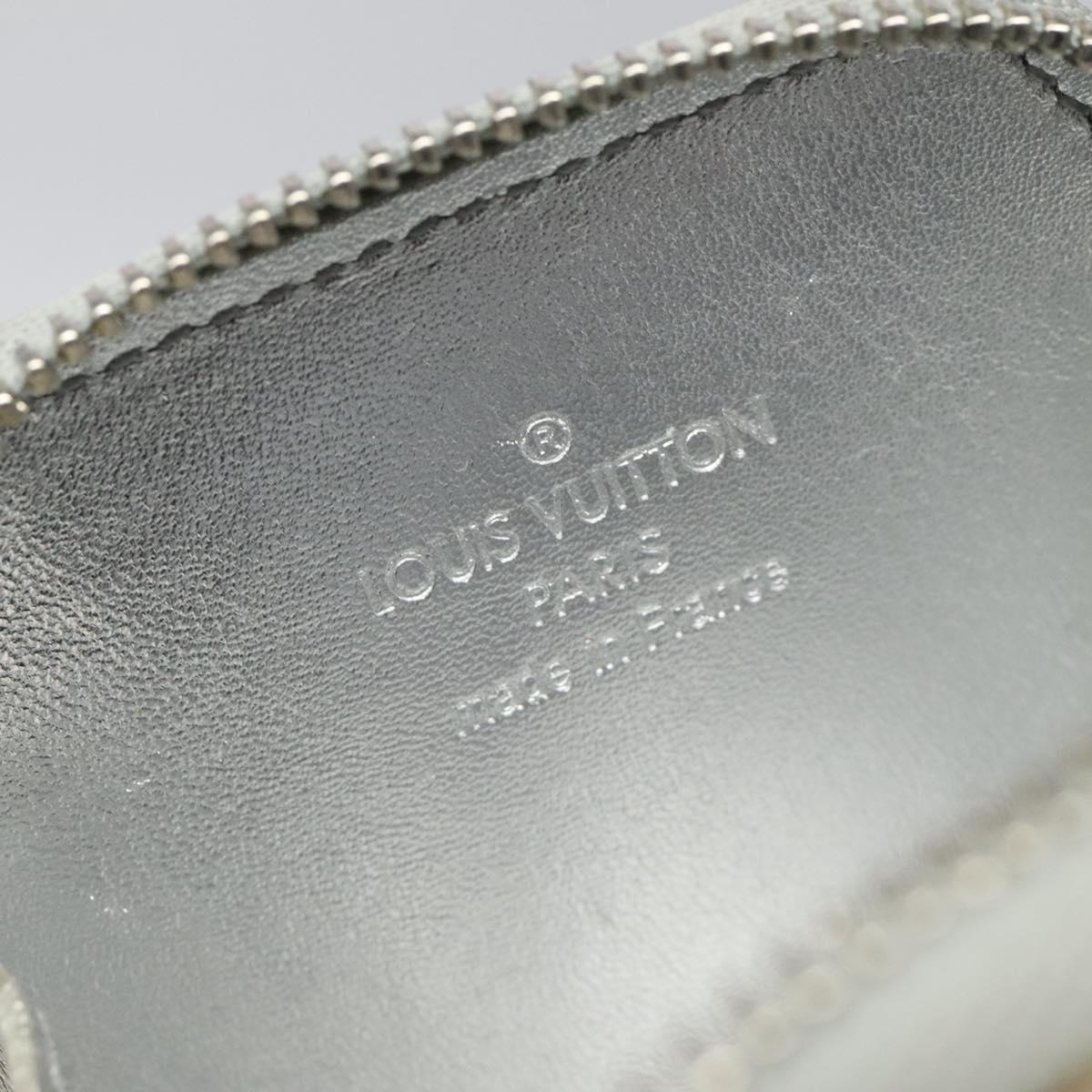 LOUIS VUITTON Vernis Porte Monnaie Flocon Coin Purse Argent M58215 Auth 131564