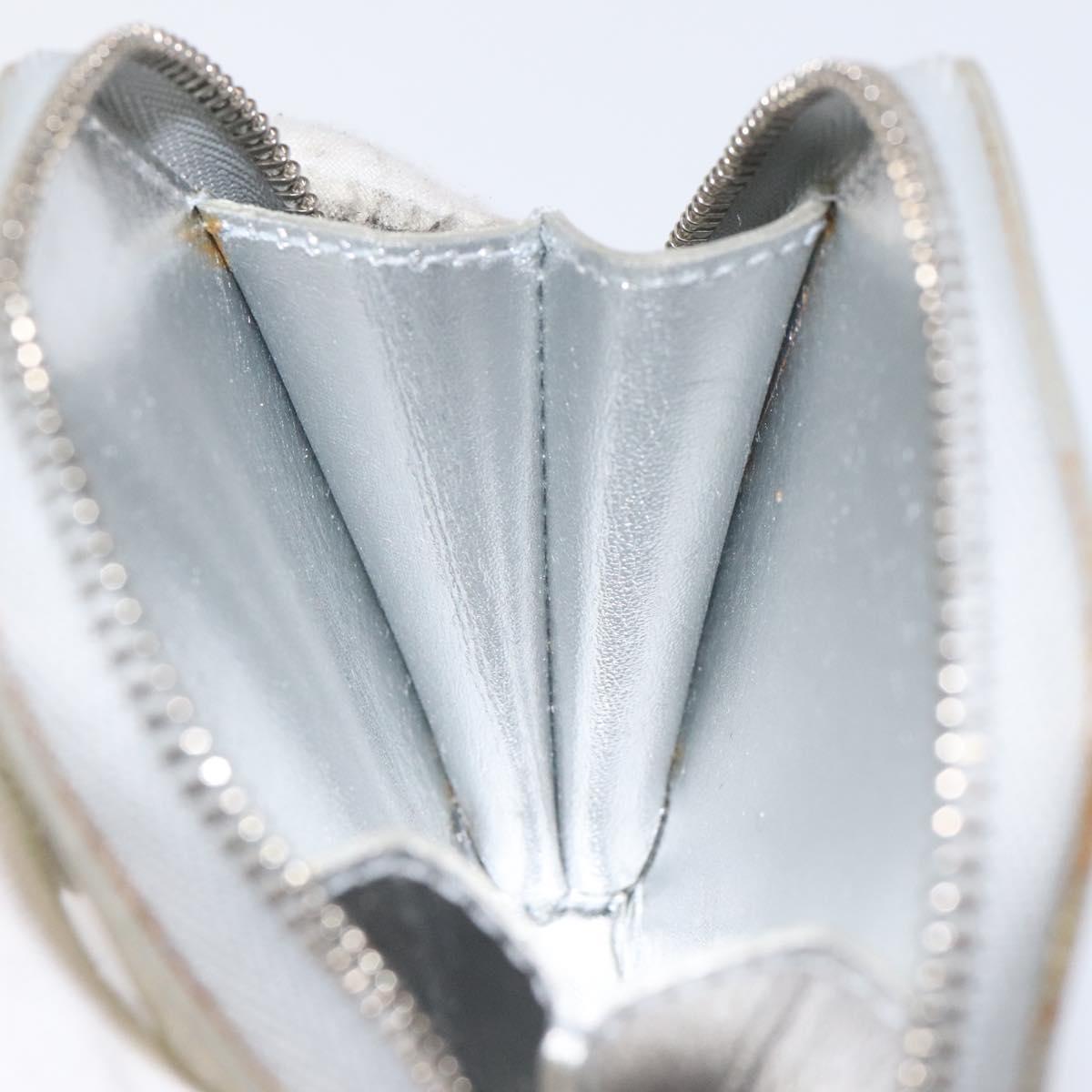 LOUIS VUITTON Vernis Porte Monnaie Flocon Coin Purse Argent M58215 Auth 131564