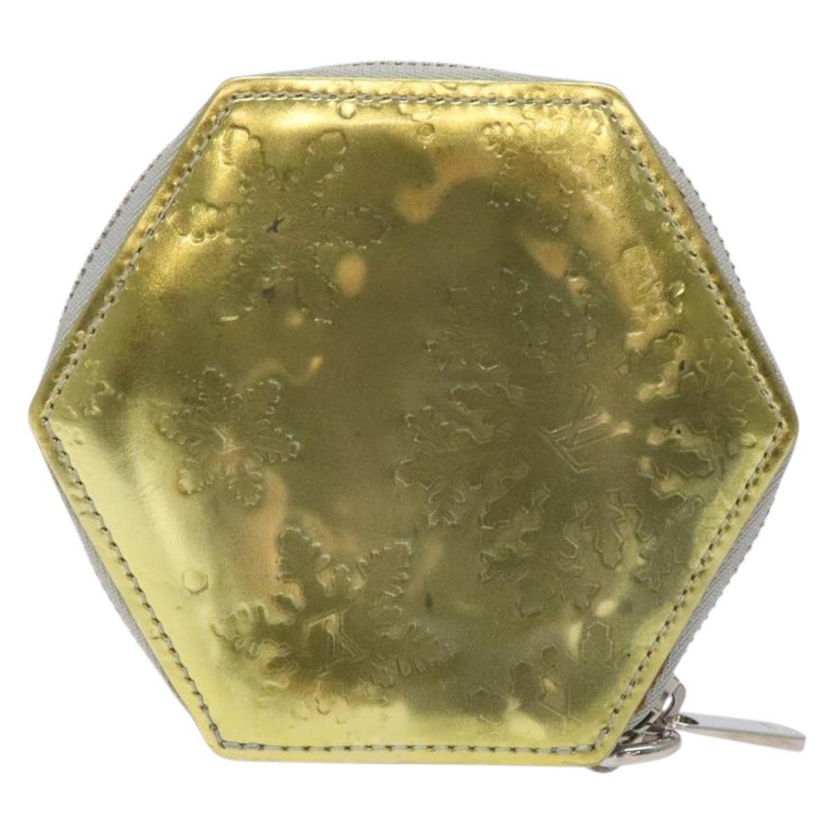 LOUIS VUITTON Vernis Porte Monnaie Flocon Coin Purse Argent M58215 Auth 131564