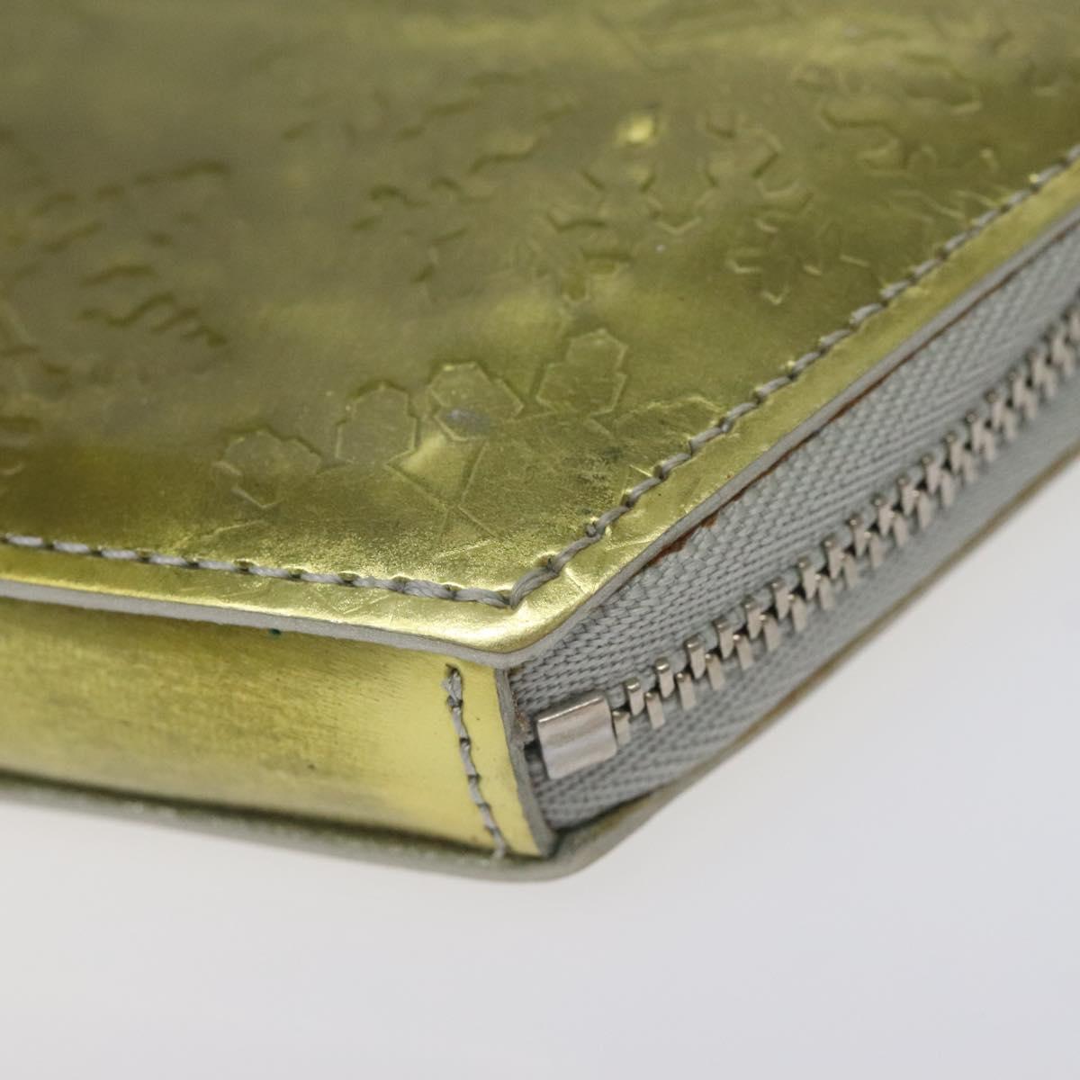 LOUIS VUITTON Vernis Porte Monnaie Flocon Coin Purse Argent M58215 Auth 131564