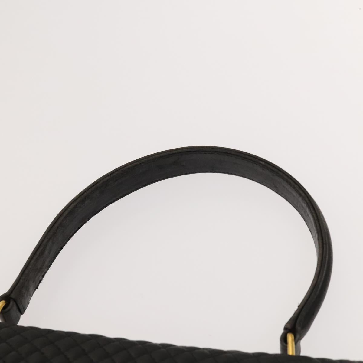 BALLY Hand Bag Leather PVC 2Set Black Brown gold Auth 131567