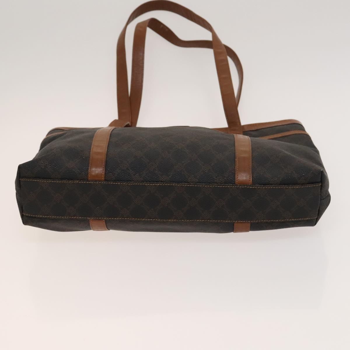 BALLY Hand Bag Leather PVC 2Set Black Brown gold Auth 131567