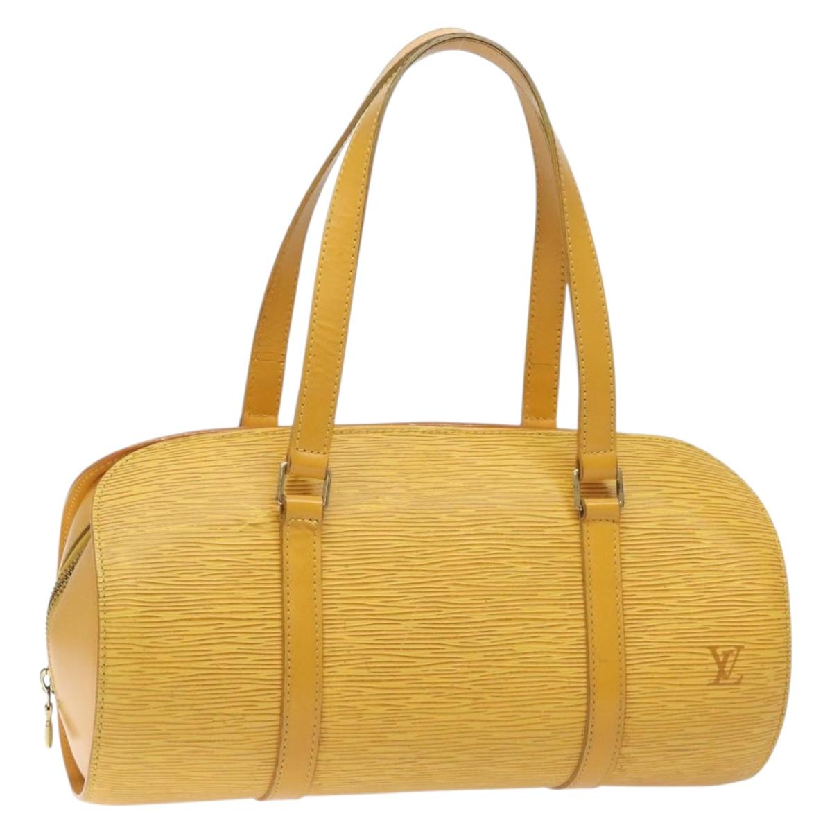 LOUIS VUITTON Epi Soufflot Hand Bag Yellow M52229 LV Auth 131572
