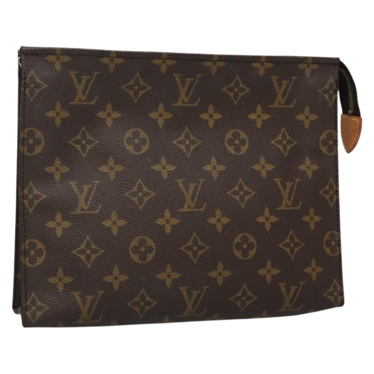 LOUIS VUITTON Monogram Poche Toilette 26 Pouch M47542 LV Auth 131577