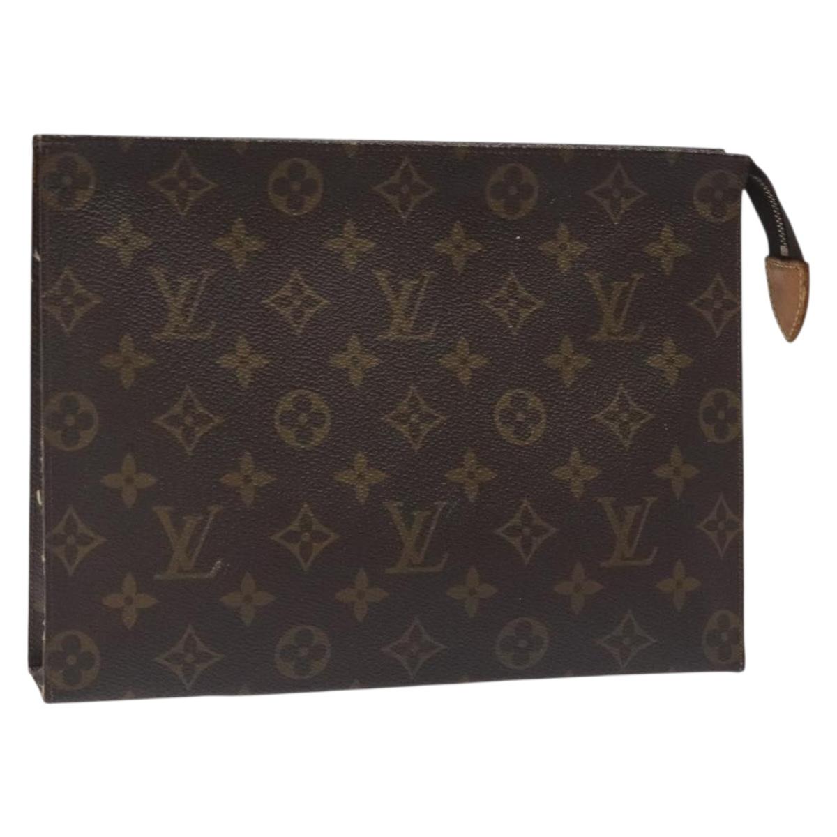 LOUIS VUITTON Monogram Poche Toilette 26 Pouch M47542 LV Auth 131593