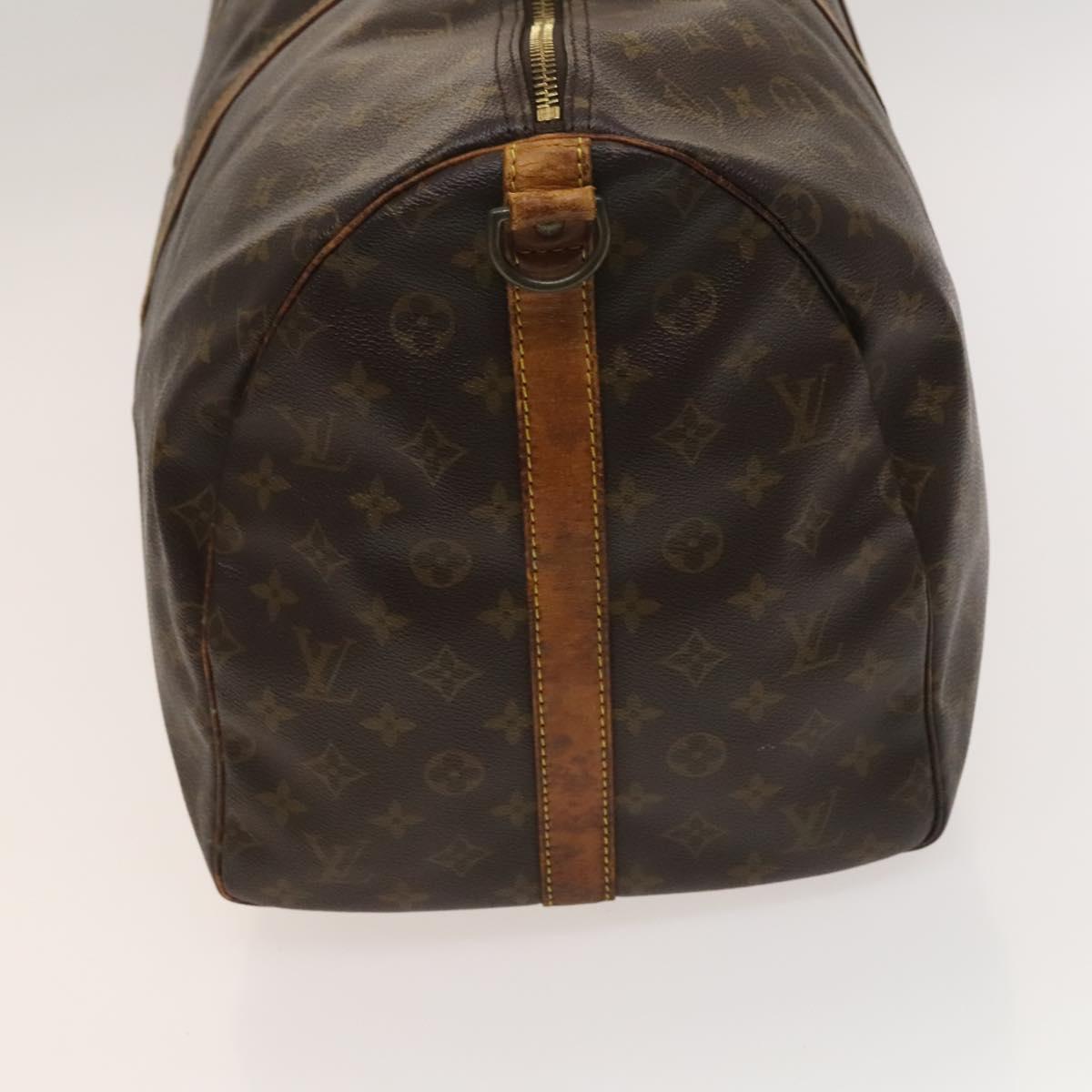 LOUIS VUITTON Monogram Keepall Bandouliere 55 Boston Bag M41414 LV Auth 131601