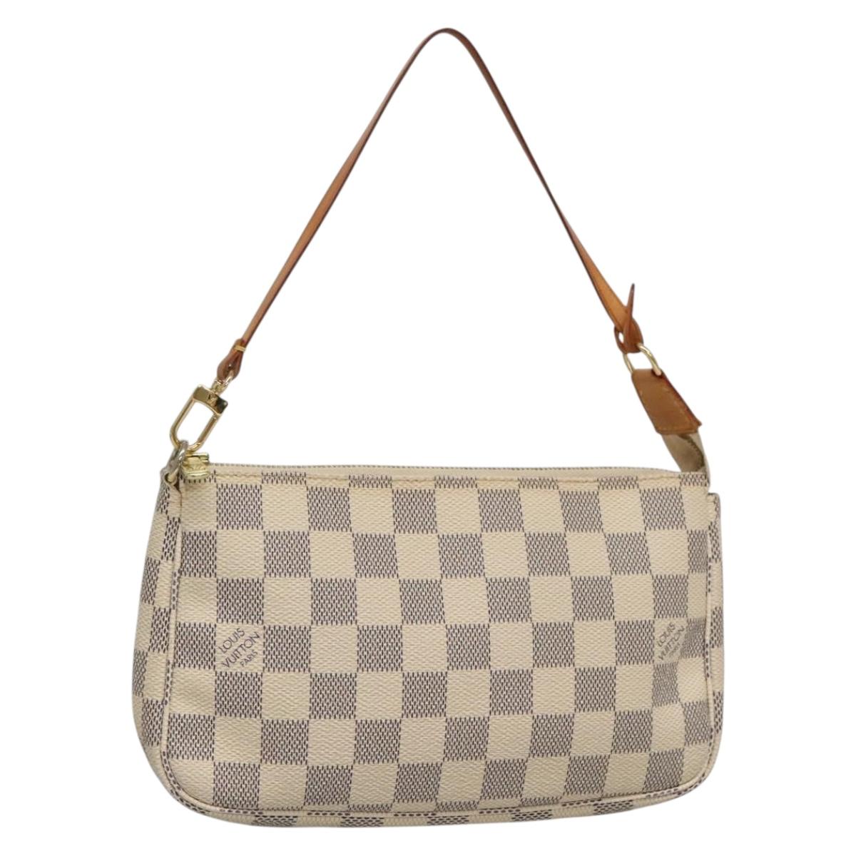 LOUIS VUITTON Damier Azur Pochette Accessoires Pouch N51986 LV Auth 131627