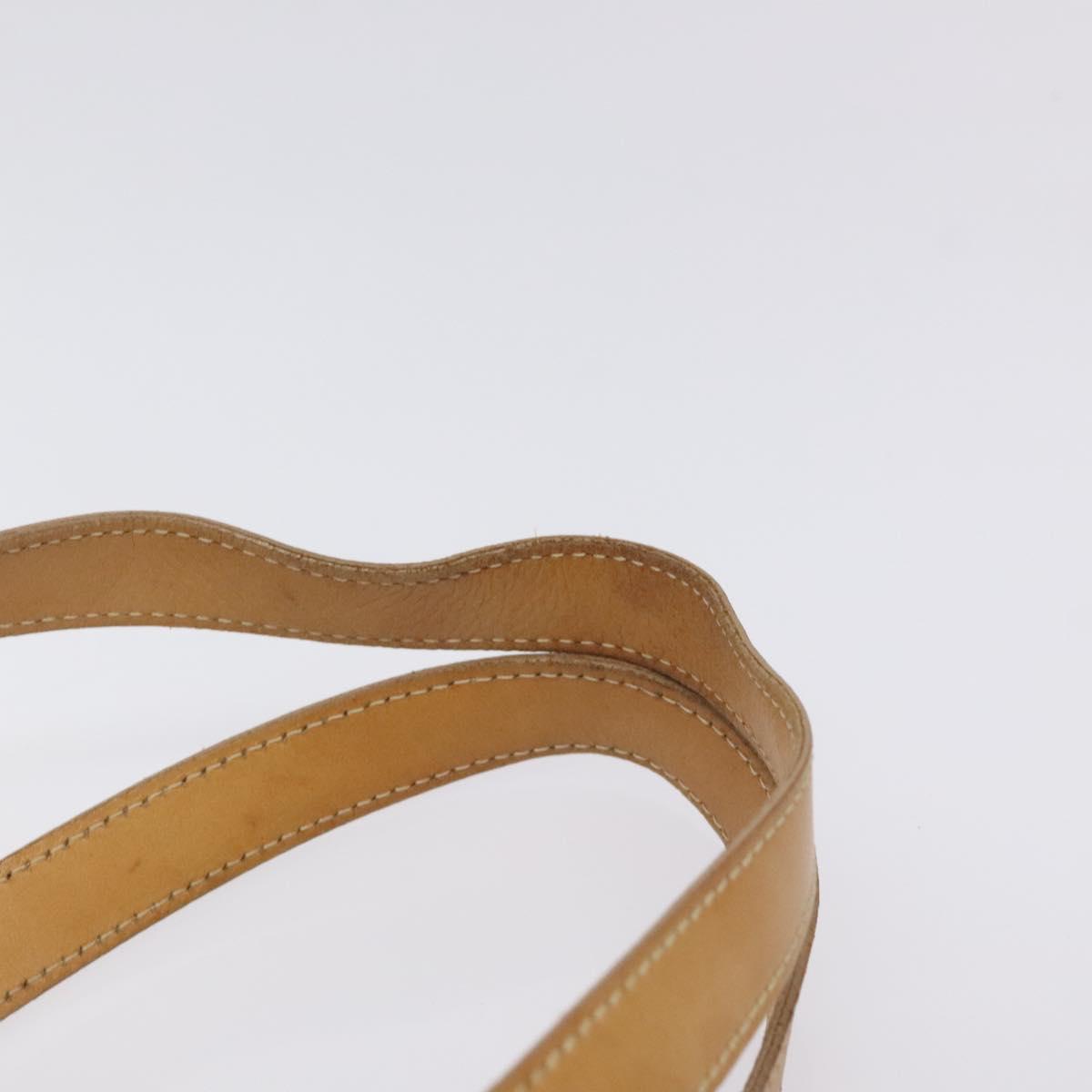 CELINE Macadam Canvas Tote Bag PVC Leather Brown Gold Auth 131657