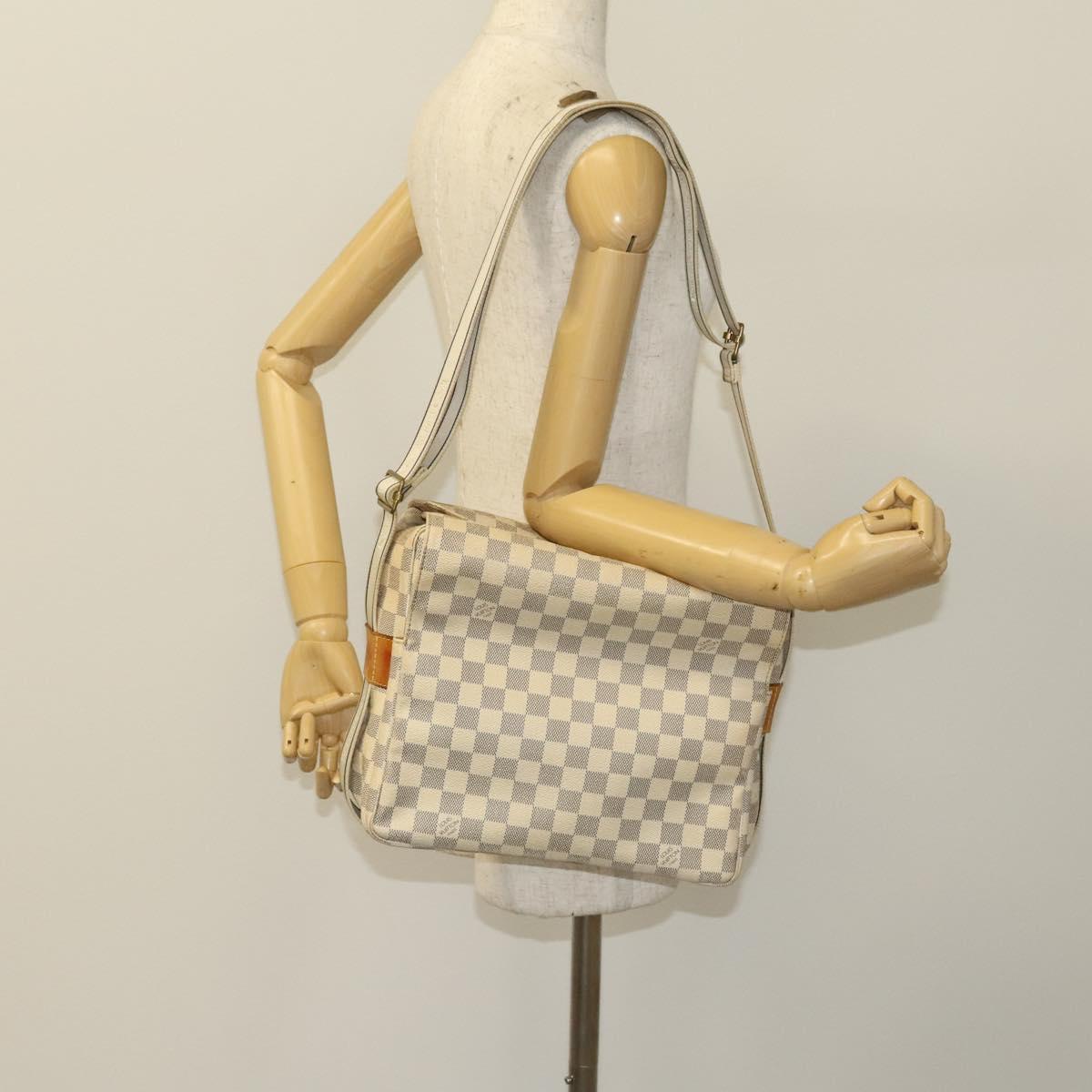 LOUIS VUITTON Damier Azur Naviglio Shoulder Bag N51189 LV Auth 131659