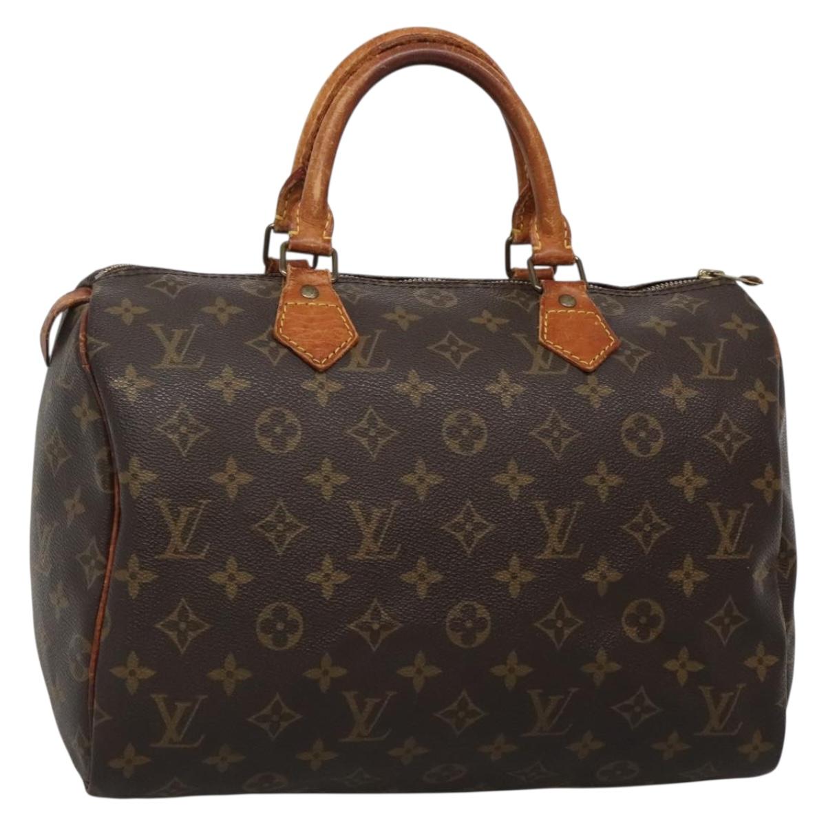 LOUIS VUITTON Monogram Speedy 30 Hand Bag M41526 LV Auth 131681