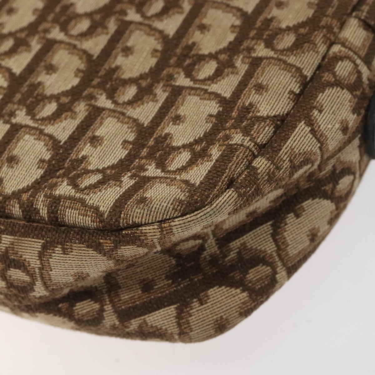 Christian Dior Trotter Canvas Shoulder Bag Brown Auth 131685