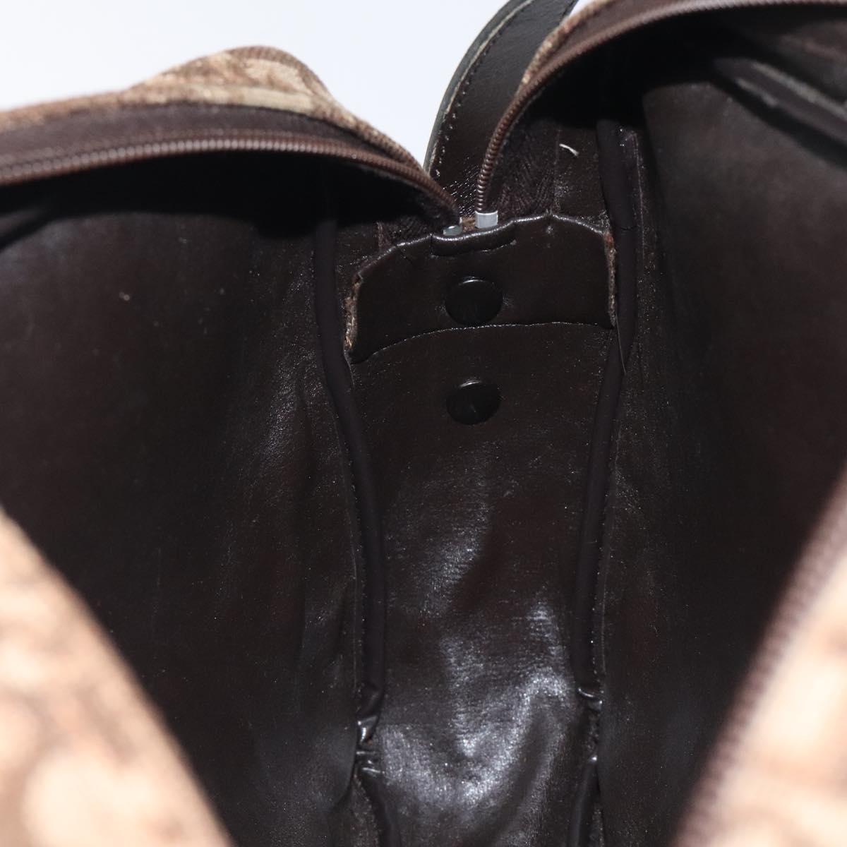 Christian Dior Trotter Canvas Shoulder Bag Brown Auth 131685