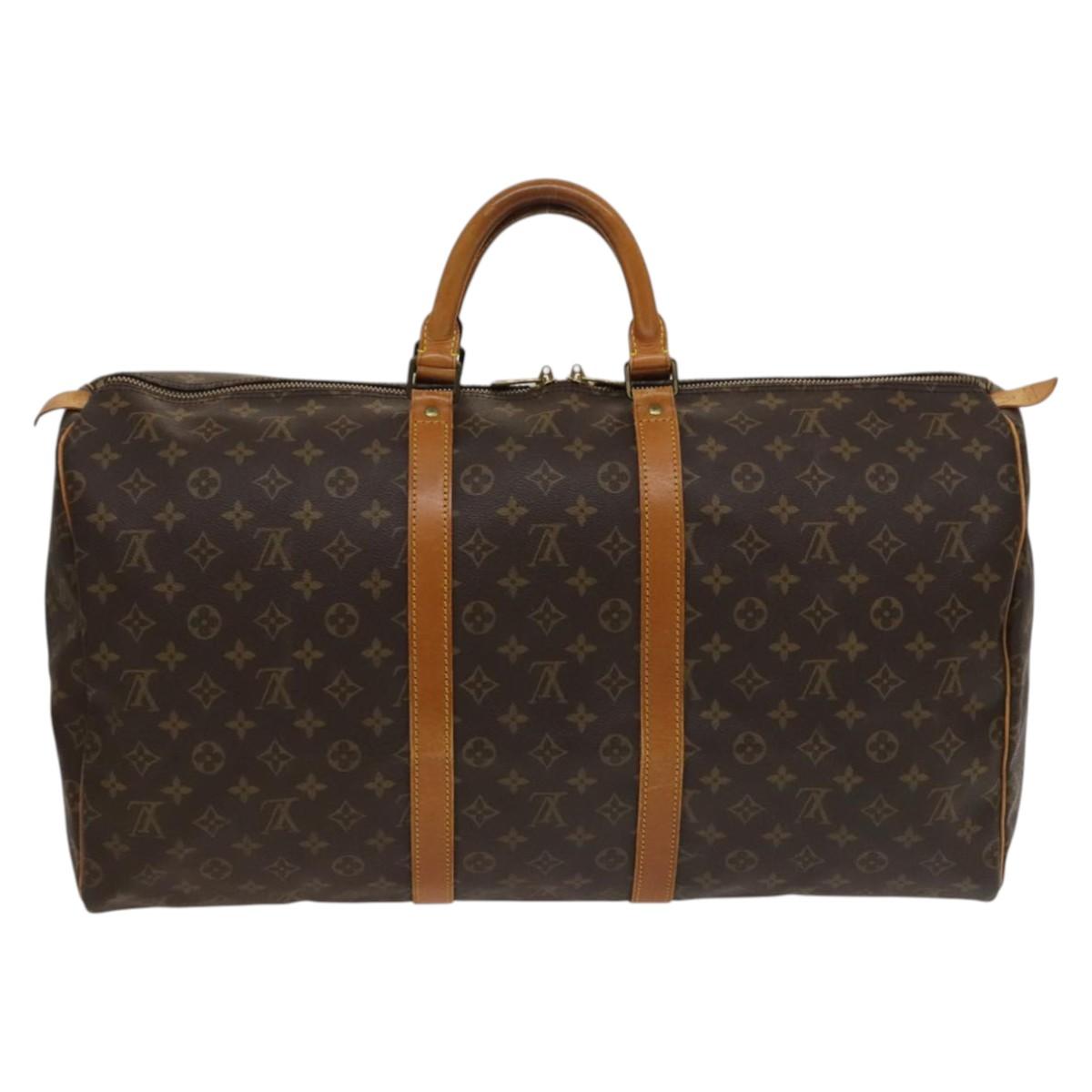 LOUIS VUITTON Monogram Keepall 55 Boston Bag M41424 LV Auth 131775
