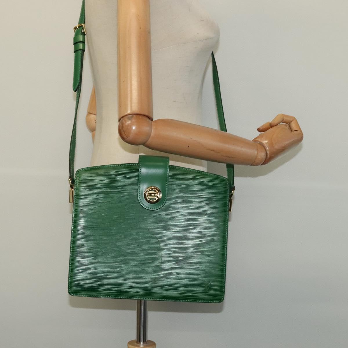 LOUIS VUITTON Epi Capuchin Shoulder Bag Green M52344 LV Auth 131777
