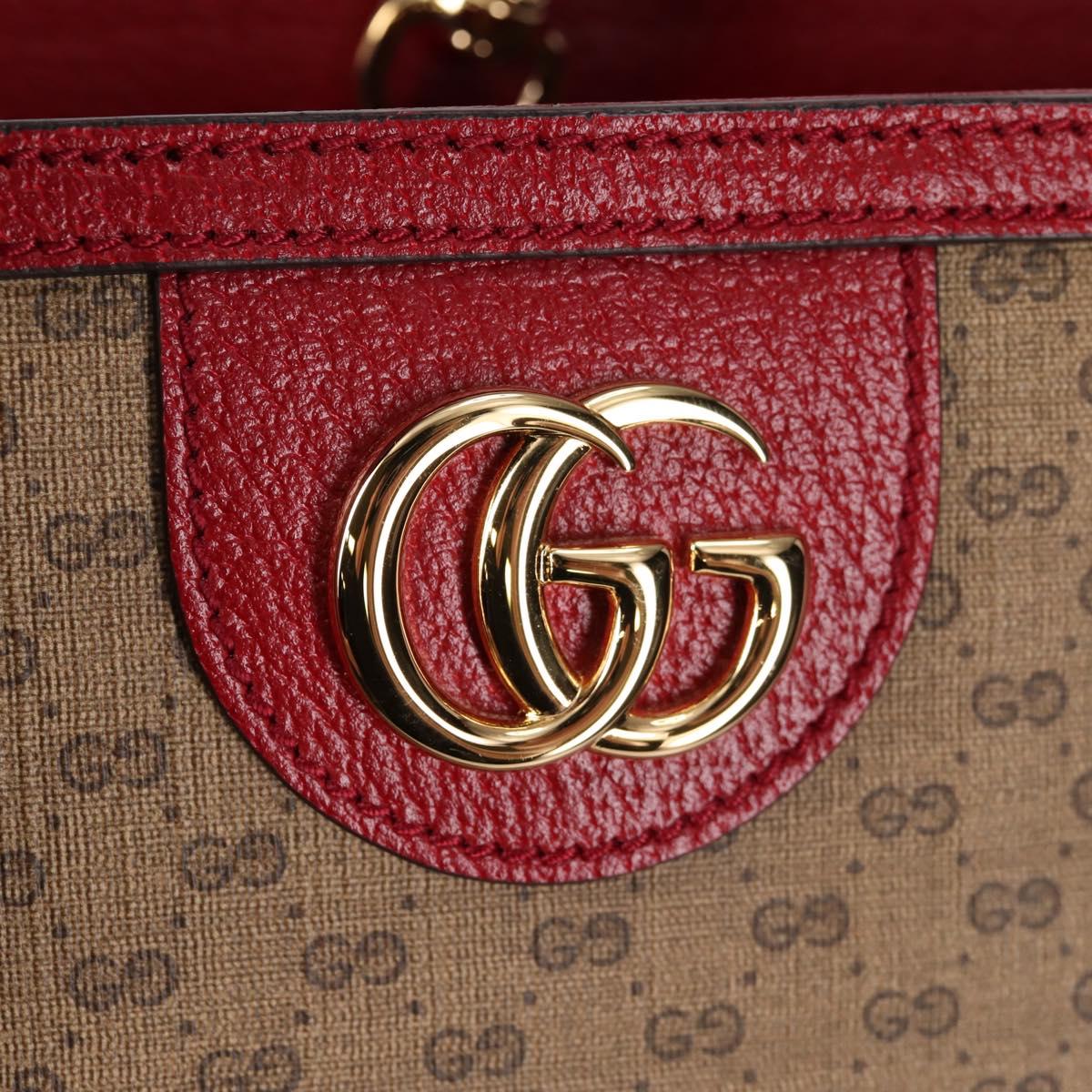 GUCCI Micro GG Supreme Doraemon Hand Bag PVC 2way Brown Gold 653952 Auth 131782SAM