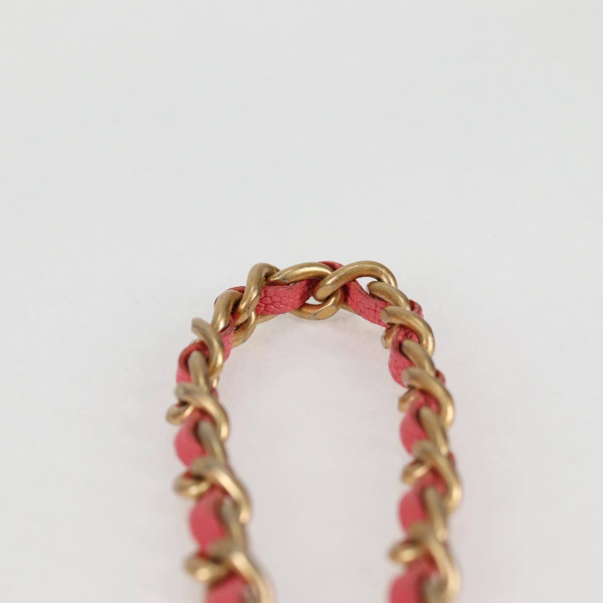 CHANEL Matelasse Chain Shoulder Bag Caviar Skin 2way Pink Gold CC Auth 131801M