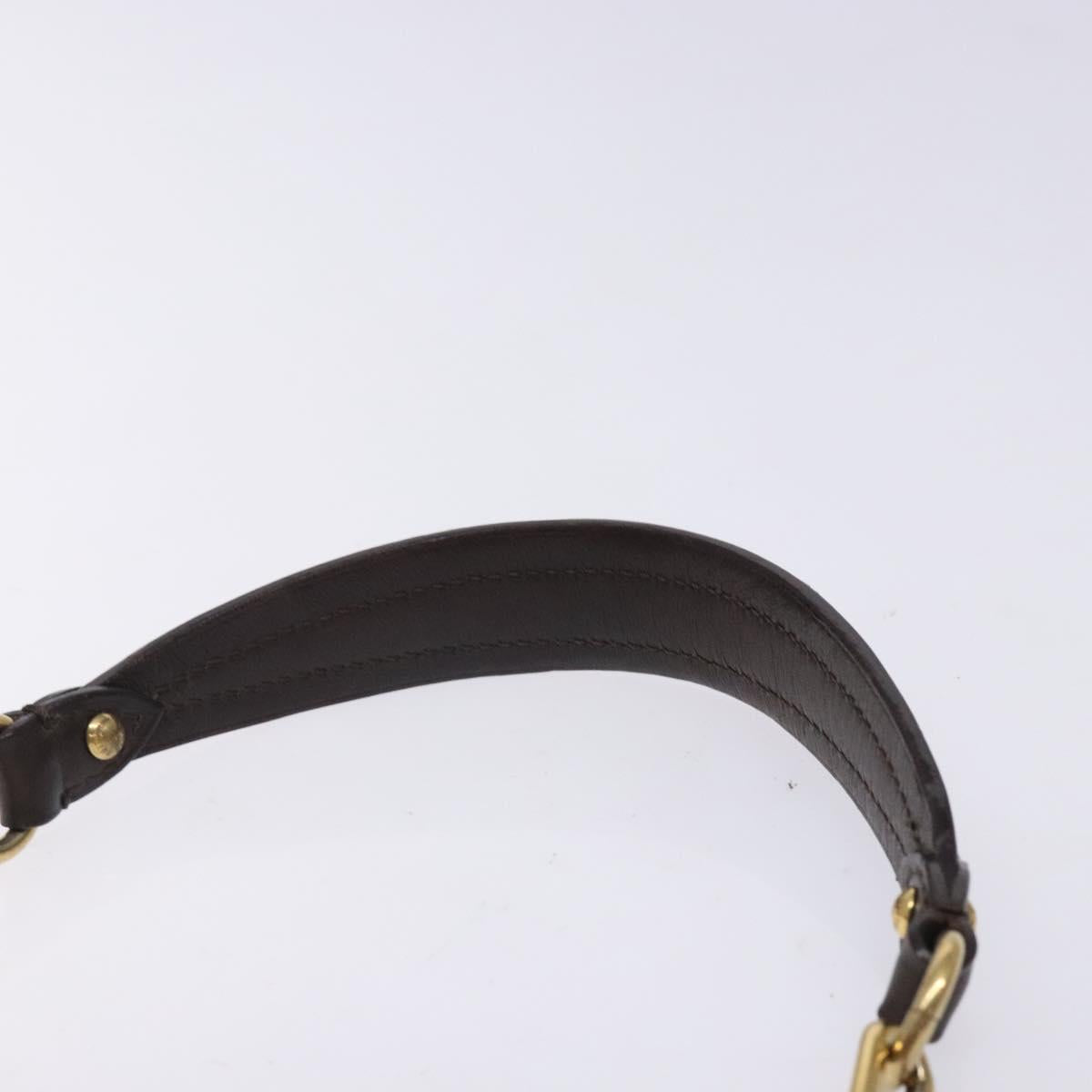 LOUIS VUITTON Monogram Charm Sac Fermoir Bag Dark Brown M95155 LV Auth 131805