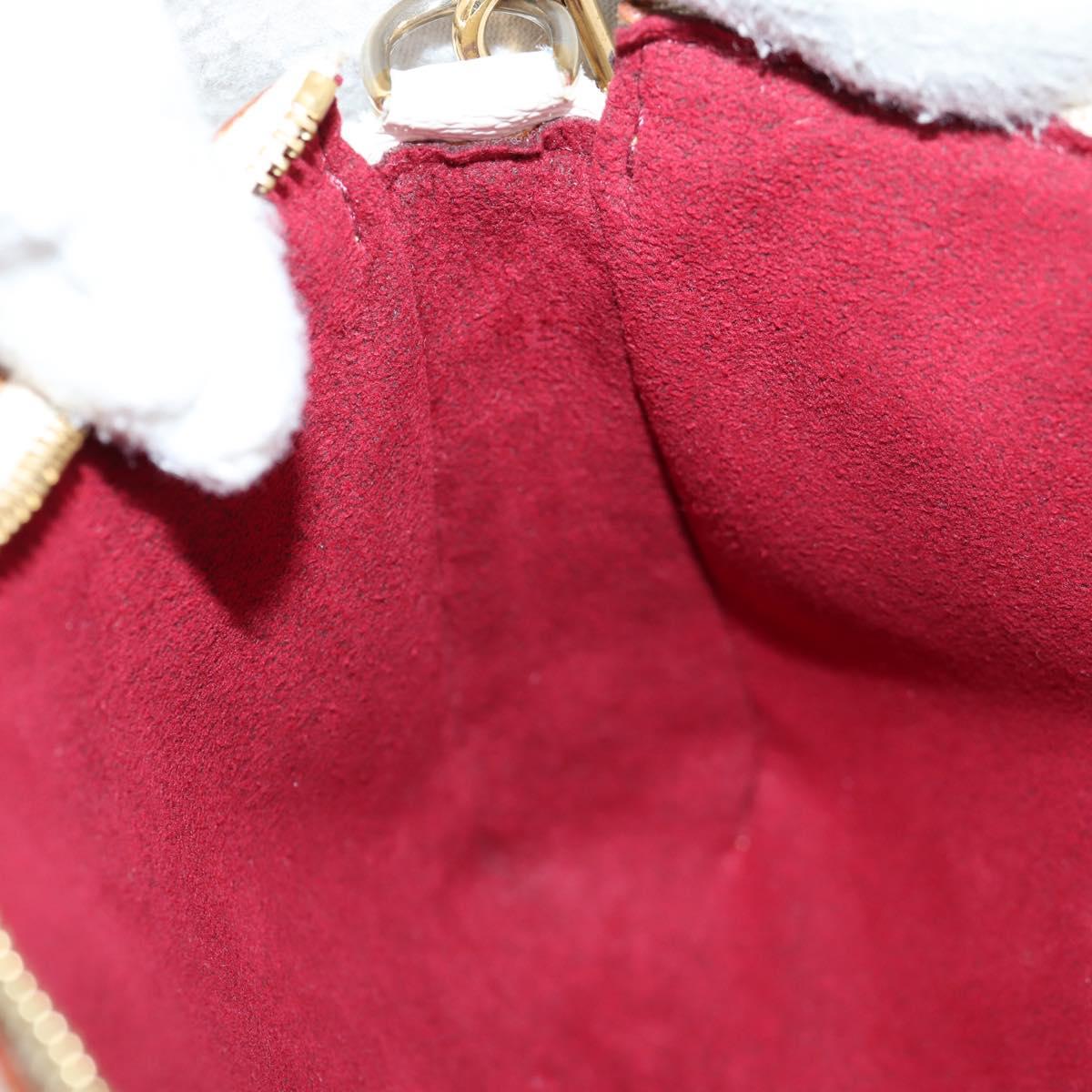 LOUIS VUITTON Multicolor Pochette Accessoires Pouch White M92649 LV Auth 131817V