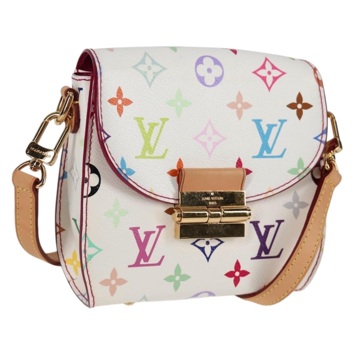 LOUIS VUITTON Monogram Multicolor Heart Breaker Bag White M40660 Auth 131824SV