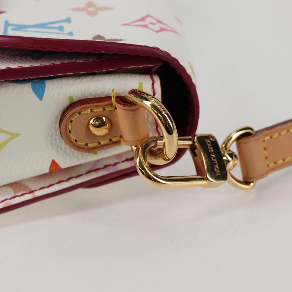 LOUIS VUITTON Monogram Multicolor Heart Breaker Bag White M40660 Auth 131824SV