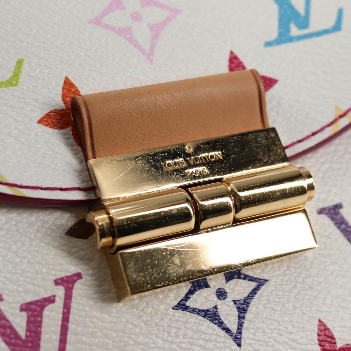 LOUIS VUITTON Monogram Multicolor Heart Breaker Bag White M40660 Auth 131824SV