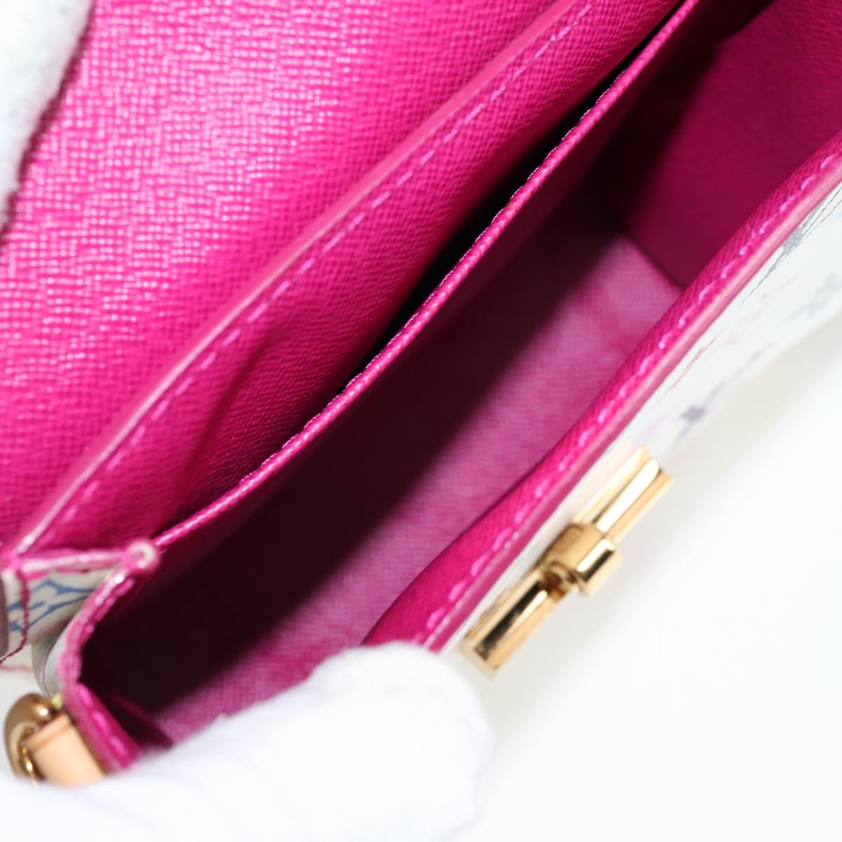 LOUIS VUITTON Monogram Multicolor Heart Breaker Bag White M40660 Auth 131824SV