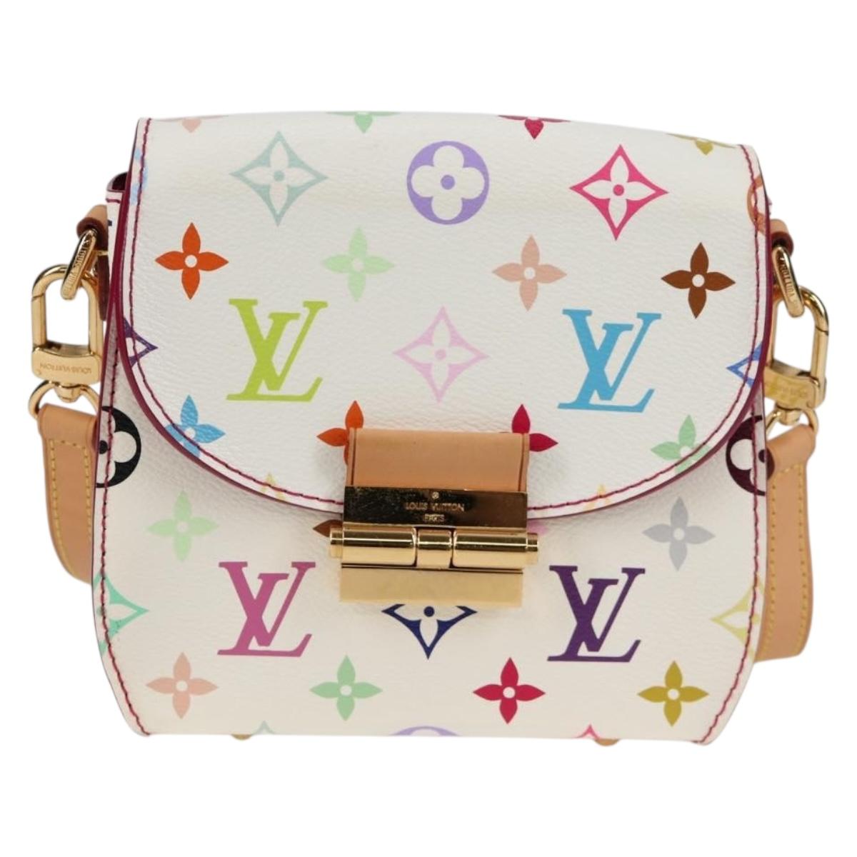 LOUIS VUITTON Monogram Multicolor Heart Breaker Bag White M40660 Auth 131824SV