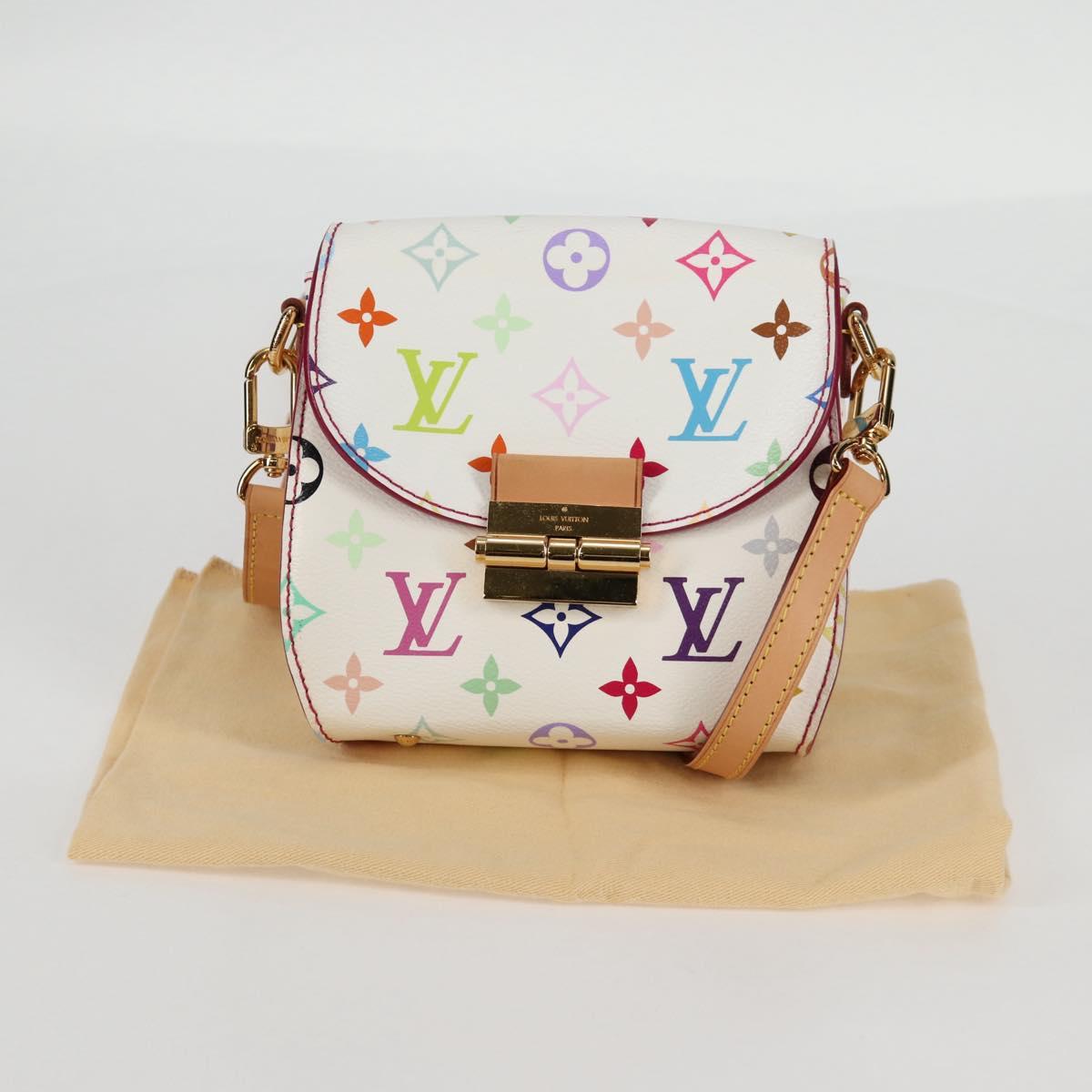 LOUIS VUITTON Monogram Multicolor Heart Breaker Bag White M40660 Auth 131824SV