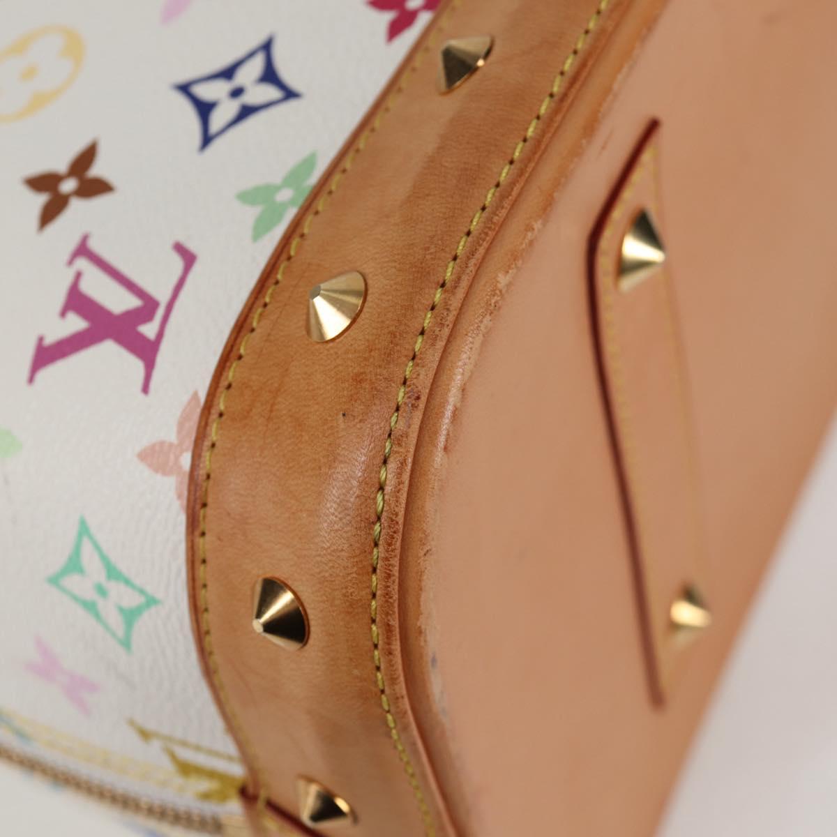 LOUIS VUITTON Monogram Multicolor Alma GM Hand Bag White M40441 LV Auth 131827V