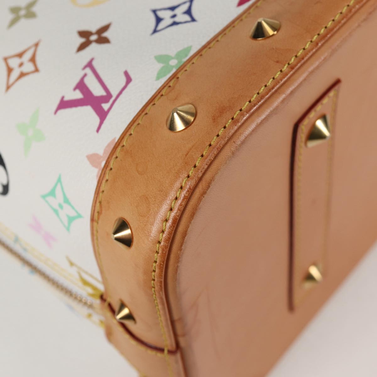 LOUIS VUITTON Monogram Multicolor Alma GM Hand Bag White M40441 LV Auth 131827V