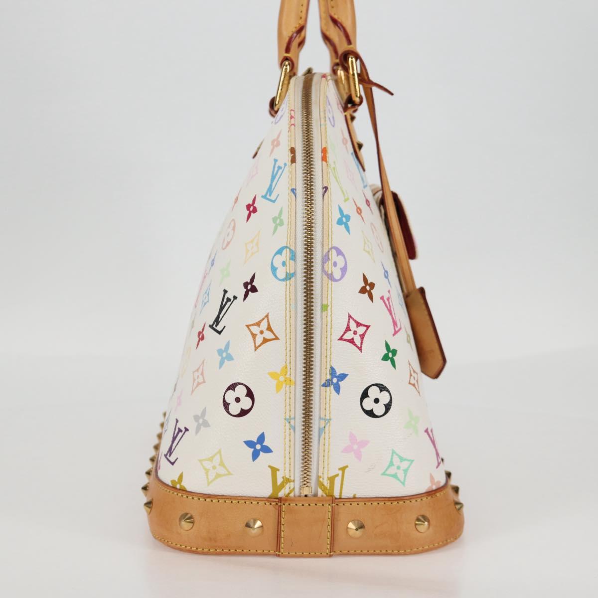 LOUIS VUITTON Monogram Multicolor Alma GM Hand Bag White M40441 LV Auth 131827V