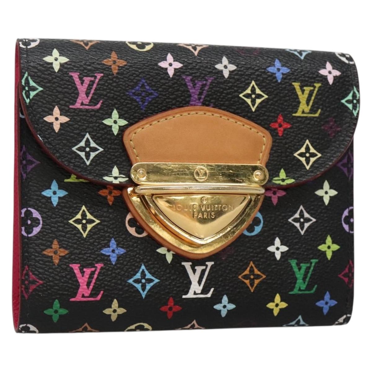 LOUIS VUITTON Multicolor Portefeuille Koala Wallet Black M58087 LV Auth 131830