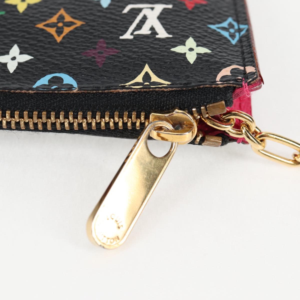 LOUIS VUITTON Monogram Pochette Cles NM Coin Purse Black M60279 Auth 131838V