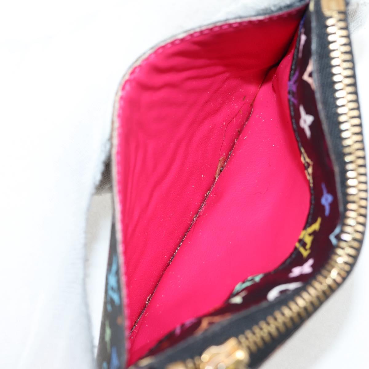 LOUIS VUITTON Monogram Pochette Cles NM Coin Purse Black M60279 Auth 131838V