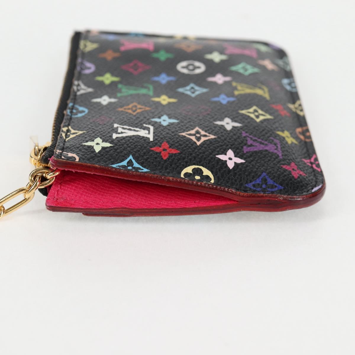 LOUIS VUITTON Monogram Pochette Cles NM Coin Purse Black M60279 Auth 131838V