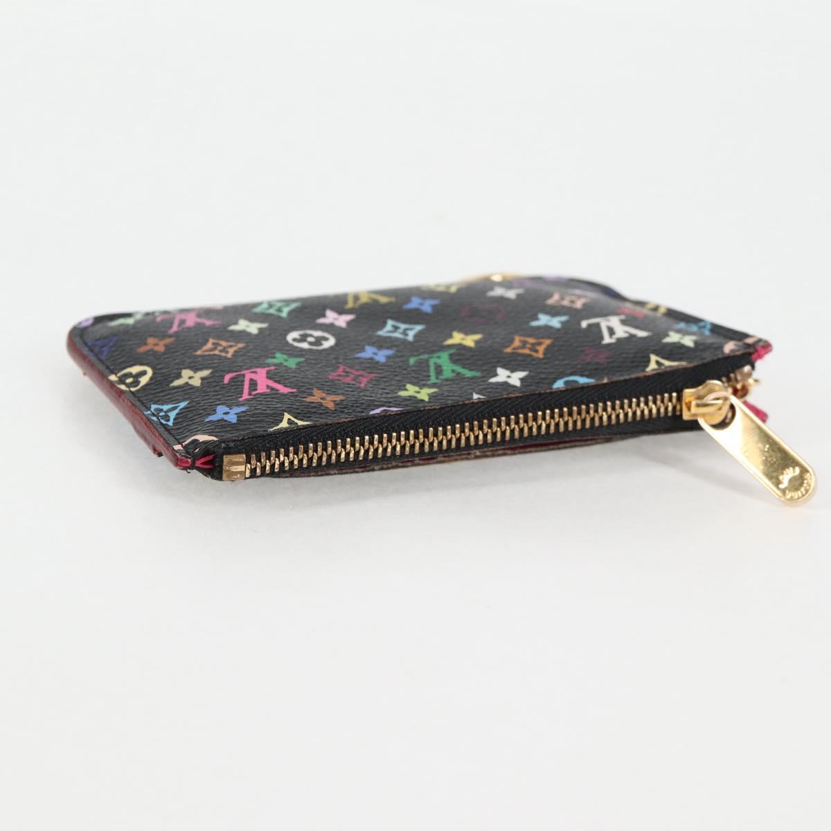 LOUIS VUITTON Monogram Pochette Cles NM Coin Purse Black M60279 Auth 131838V