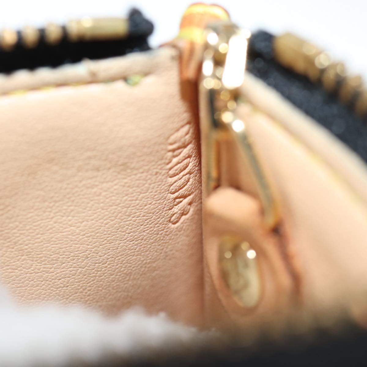 LOUIS VUITTON Multicolor Pochette Cles Coin Purse Black M13664 LV Auth 131839V