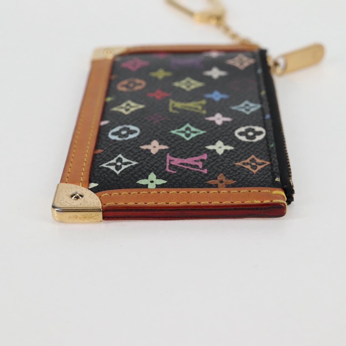LOUIS VUITTON Multicolor Pochette Cles Coin Purse Black M13664 LV Auth 131839V
