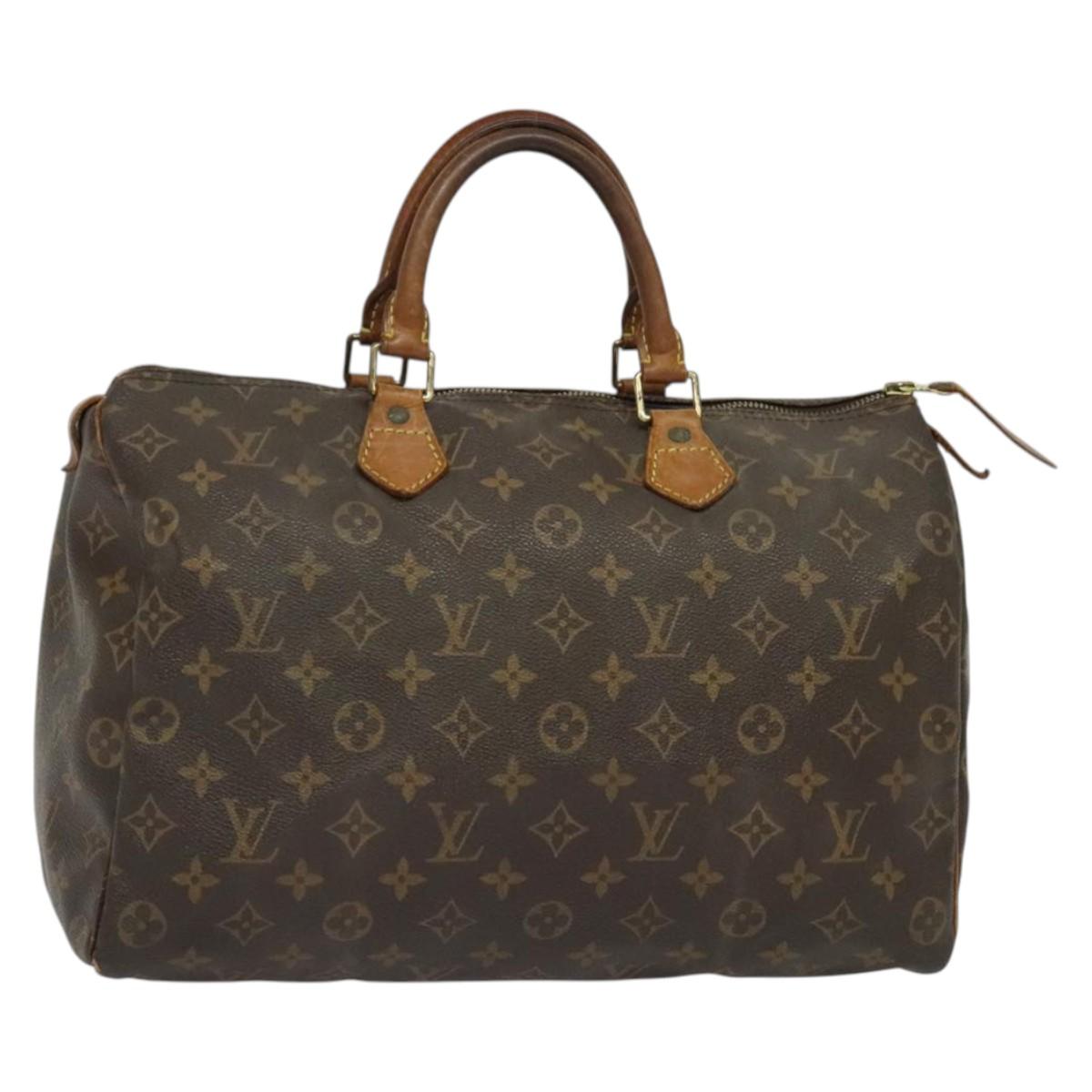 LOUIS VUITTON Monogram Speedy 35 Hand Bag M41524 LV Auth 131863