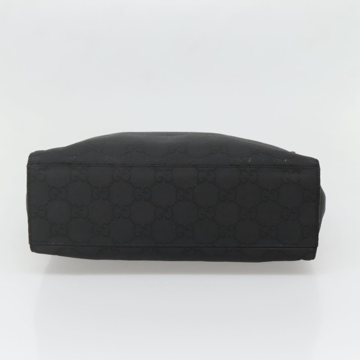 GUCCI Bamboo GG Canvas Hand Bag Nylon Black 002 1016 Auth 131953