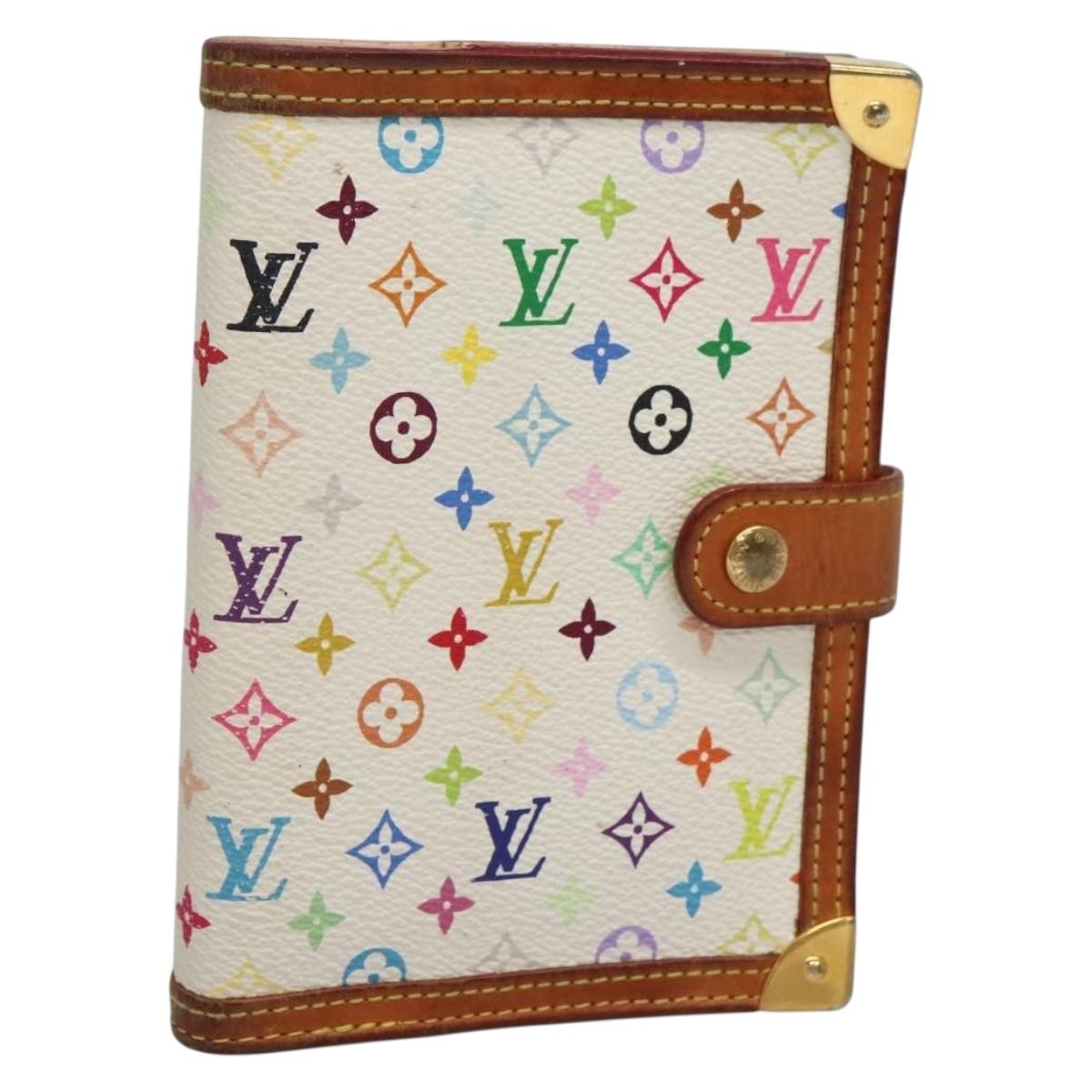 LOUIS VUITTON Multicolor Agenda PM Day Planner Cover White R21074 Auth 131958
