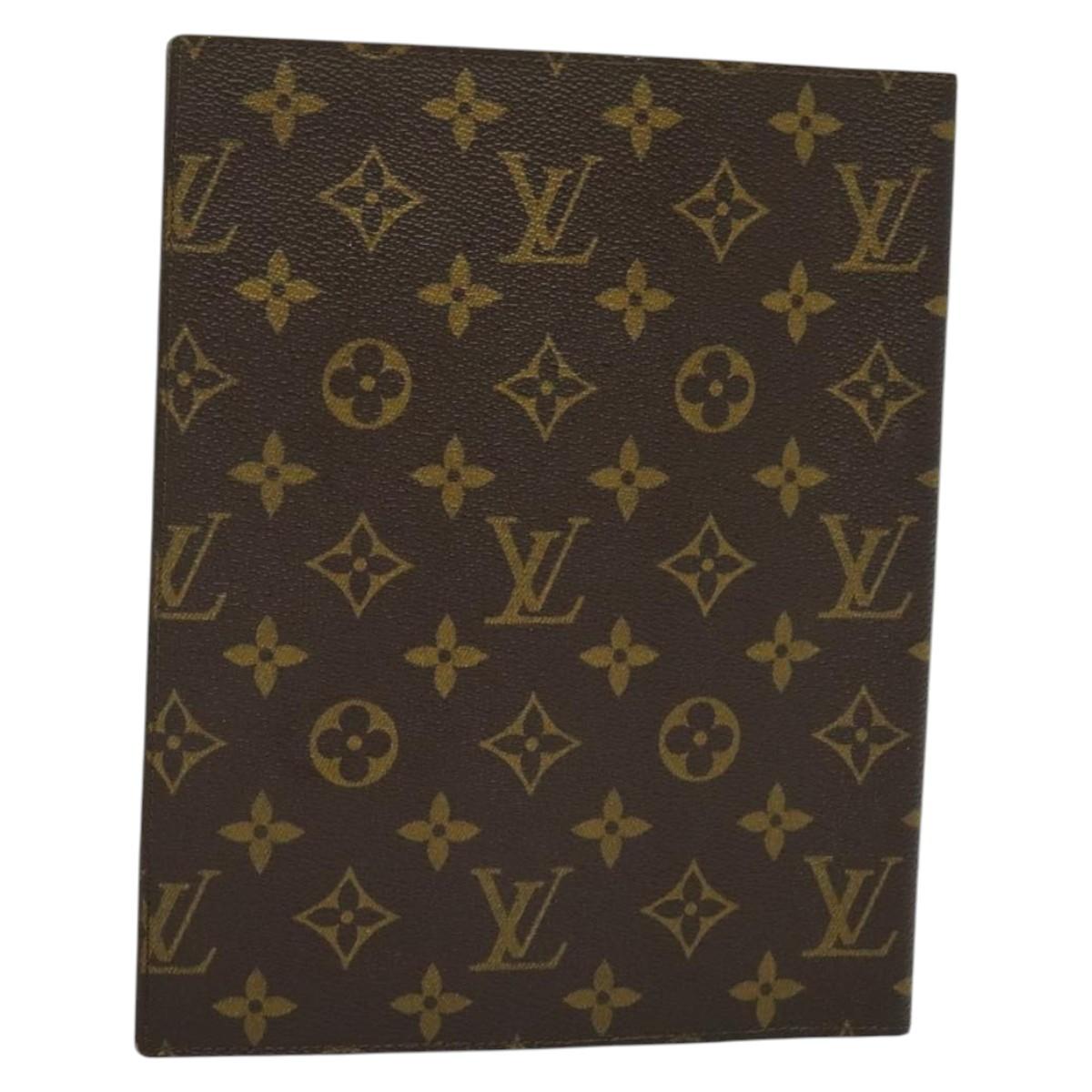 LOUIS VUITTON Monogram Agenda Bureau Day Planner Cover R20100 LV Auth 131959