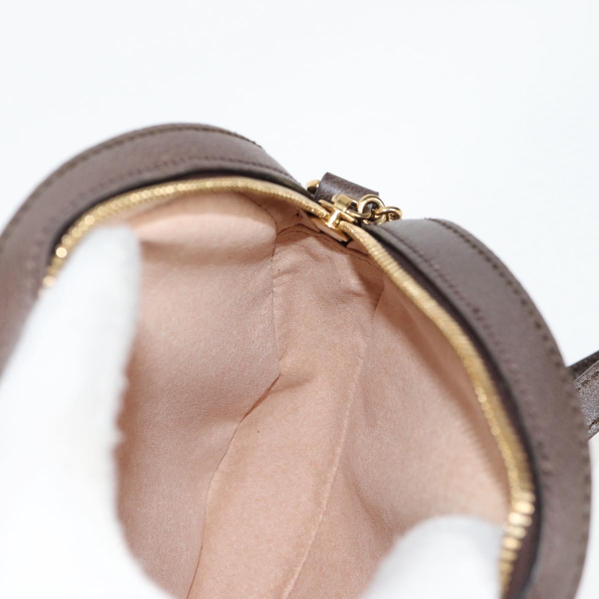 GUCCI GG Marmont Web Sherry Line Chain Bag PVC Beige Gold 550618 Auth 131980M