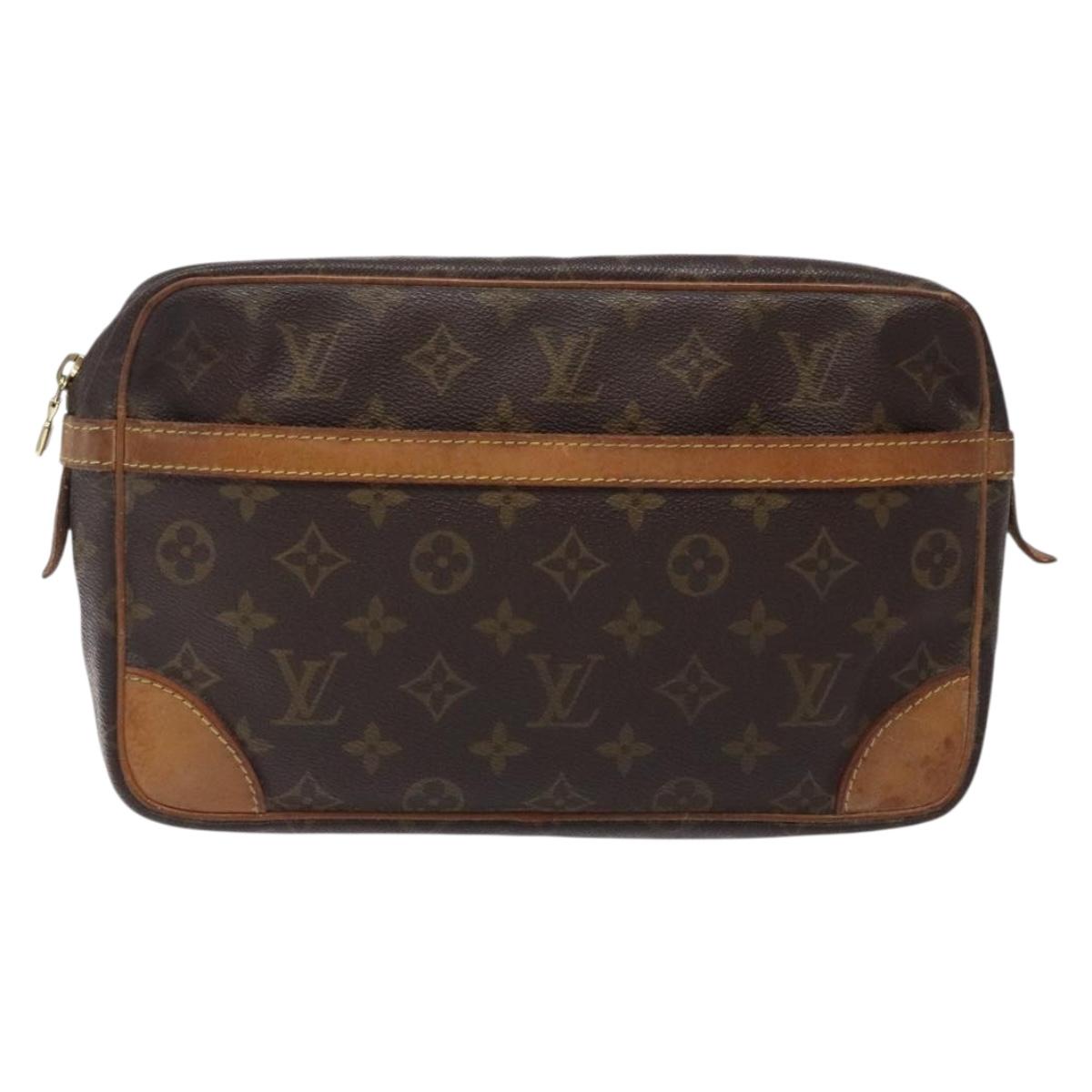 LOUIS VUITTON Monogram Compiegne 28 Clutch Bag M51845 LV Auth 132051