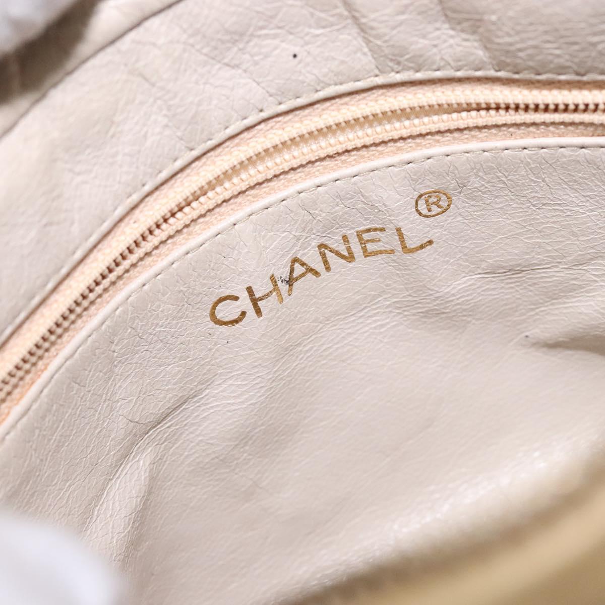 CHANEL Matelasse COCO Mark Chain Shoulder Bag Lamb Skin Gold CC Auth 132059A