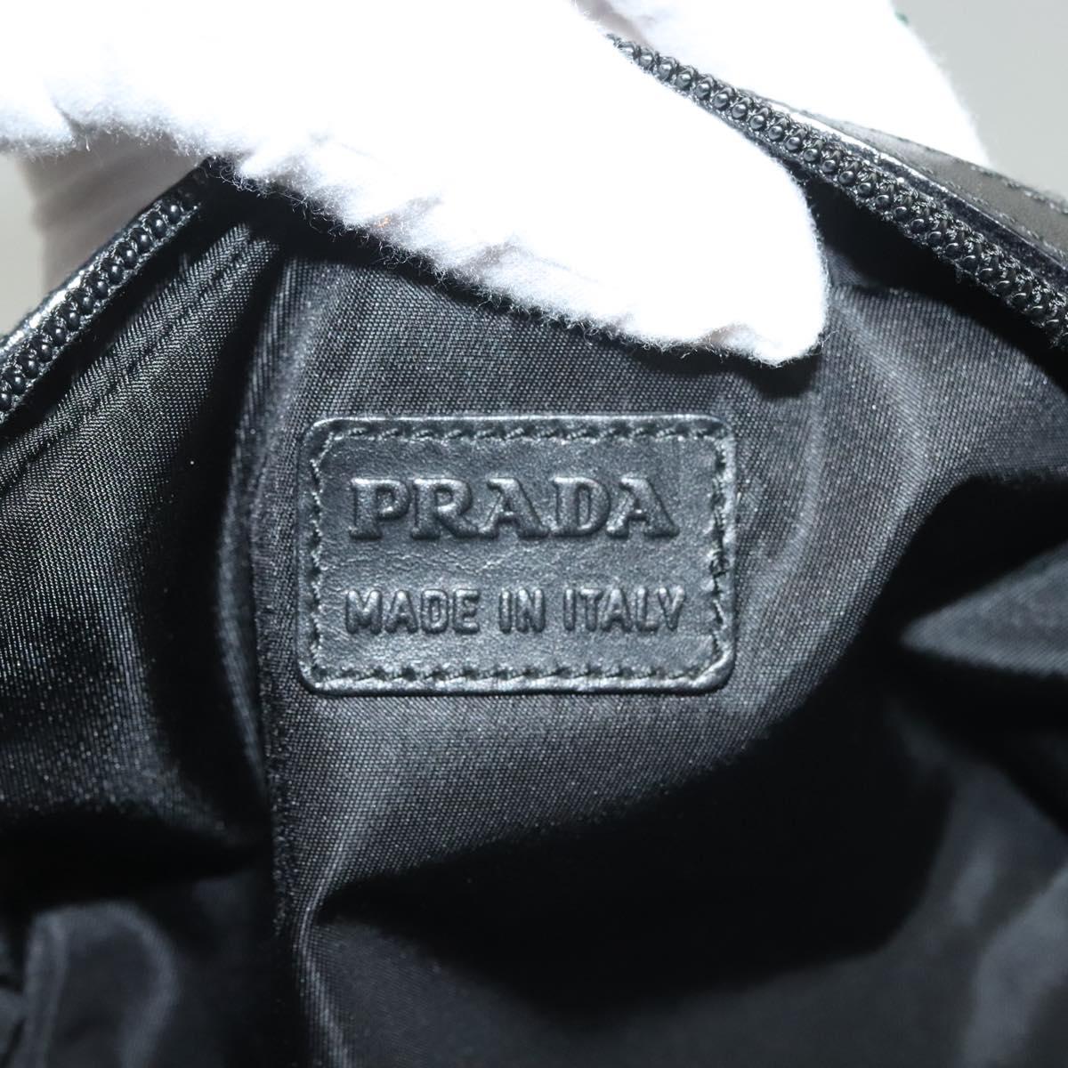 PRADA Pouch Wool Black Auth 132085