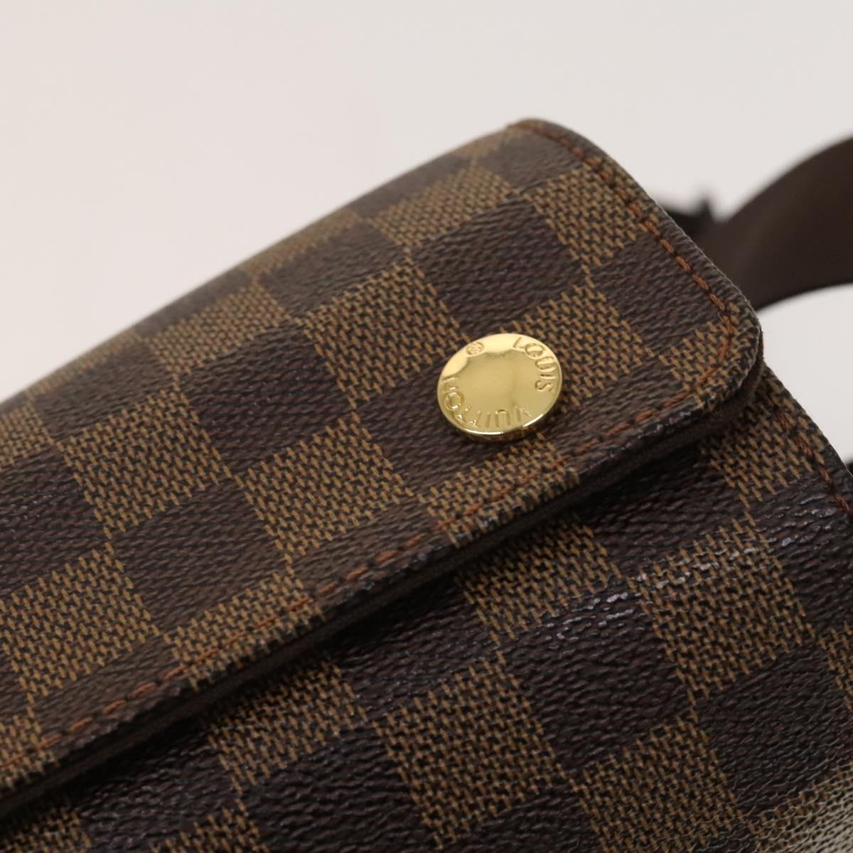 LOUIS VUITTON Damier Ebene Naviglio Shoulder Bag N45255 LV Auth 132103