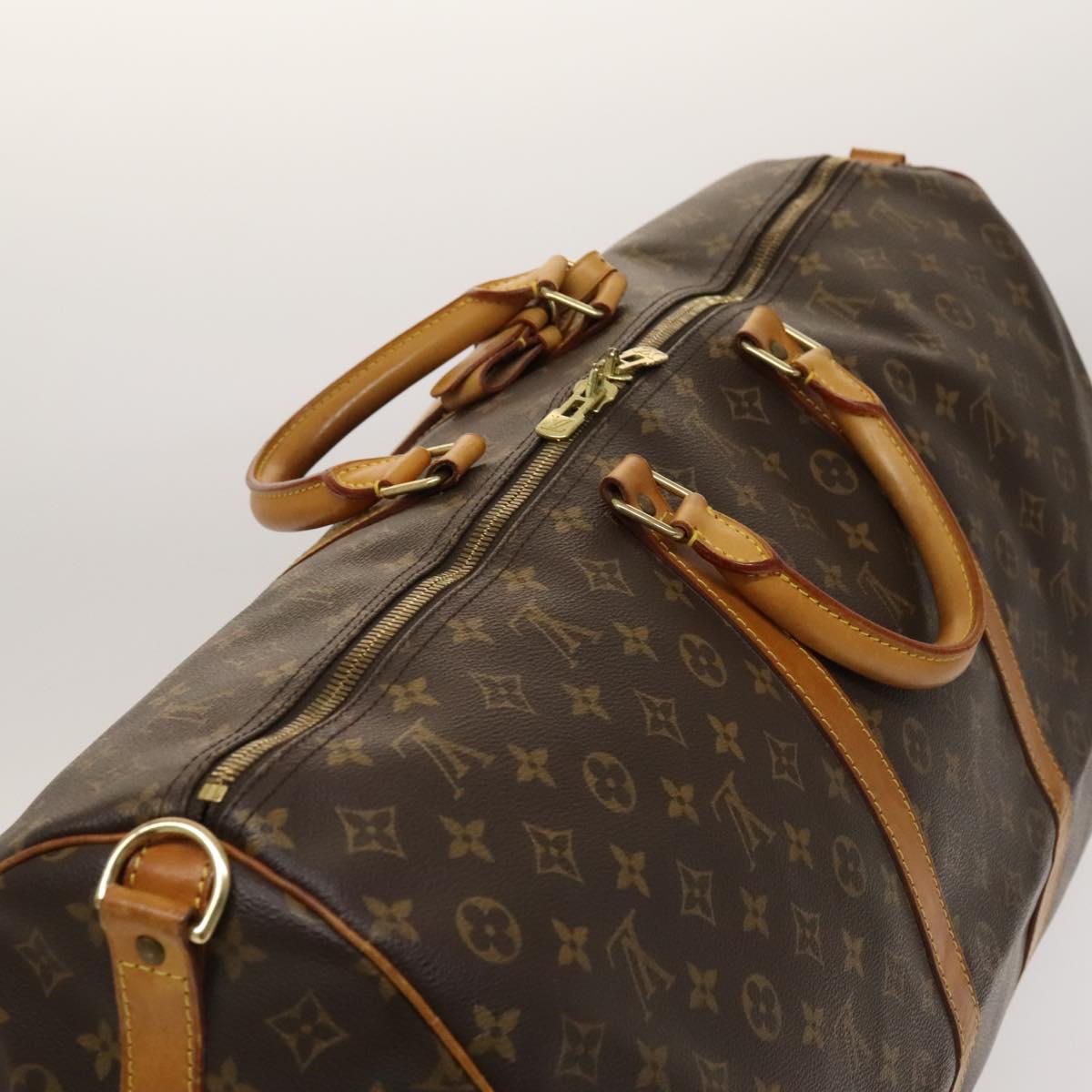 LOUIS VUITTON Monogram Keepall Bandouliere 60 Boston Bag M41412 LV Auth 132143