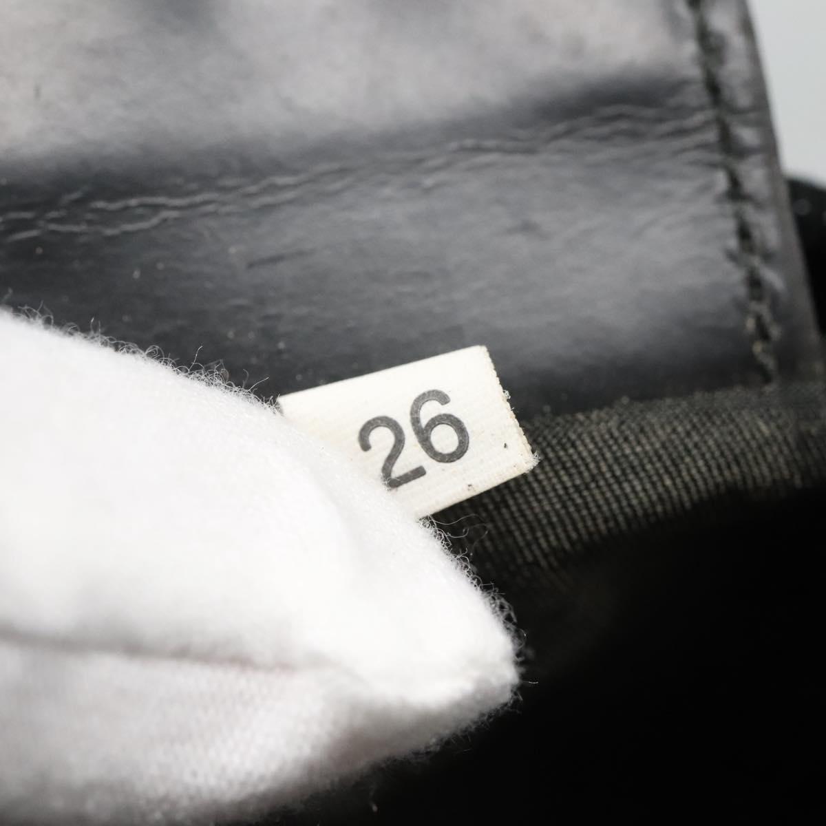 PRADA Shoulder Bag Nylon Black Silver Auth 132150